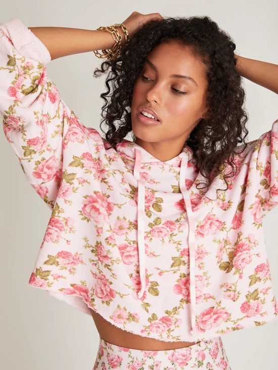 LoveShackFancy Tops - Loveshackfancy X Bandier Hoodie | Limited Edition In Pink Peony | Small | RARE
